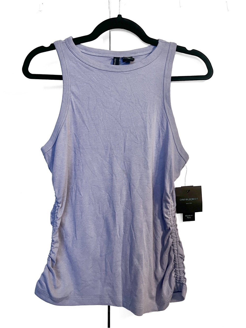 NWT Cynthia Rowley Lavender Ruched Side Tank